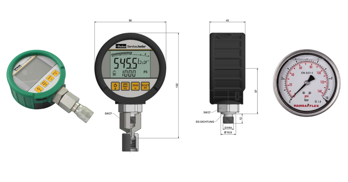 Minőségi nyomásmérők a Hidraulika Szaküzlettől