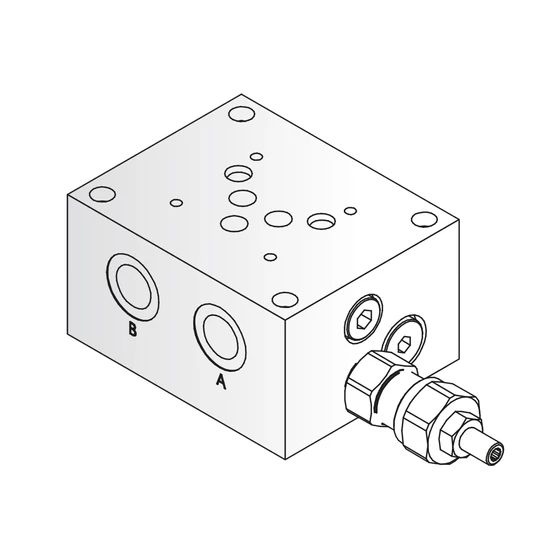 Alaplap - NG10 - acél - oldalsó - 75-250bar - G1/2" Alaplap - NG10 - acél - oldalsó - 75-250bar - G1/2"