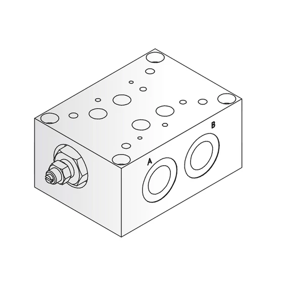 Alaplap - NG25 - acél - oldalsó - 10-250bar - G1.1/4" Alaplap - NG25 - acél - oldalsó - 10-250bar - G1.1/4"