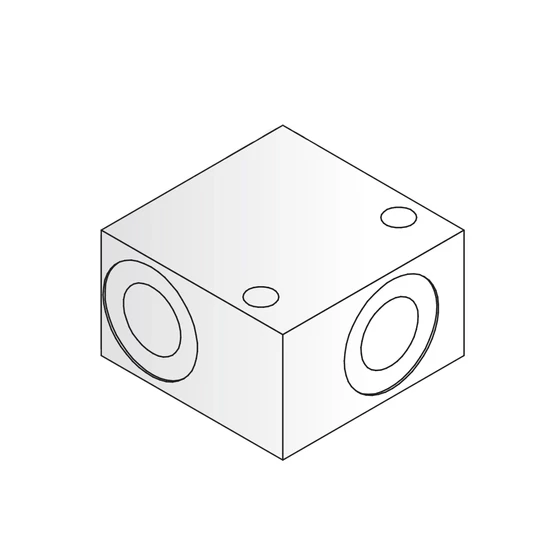 Szelepház - SAE08 - 2 utas - alu - G1/4" Szelepház - SAE08 - 2 utas - alu - G1/4"