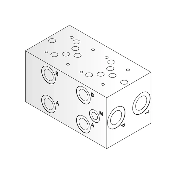 Sorblokk - NG10 - 2 tagos - acél - oldalsó - G1/2" Sorblokk - NG10 - 2 tagos - acél - oldalsó - G1/2"