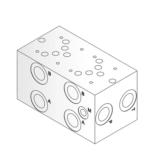 Sorblokk - NG10 - 2 tagos - acél - oldalsó - G3/4" Sorblokk - NG10 - 2 tagos - acél - oldalsó - G3/4"