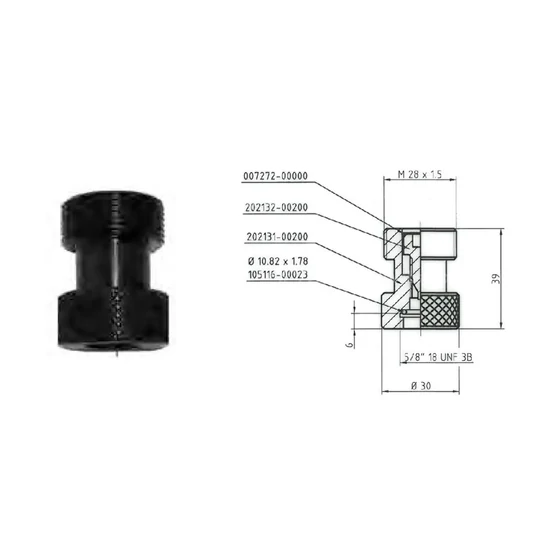 5/8” 18 UNF adapter Hidroakkumulátor - HAXA58PR