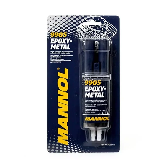 Fémragasztó - MANNOL EPOXY METAL 9905 / 30g - gyorsan kötő Fémragasztó - MANNOL EPOXY METAL 9905 / 30g - gyorsan kötő