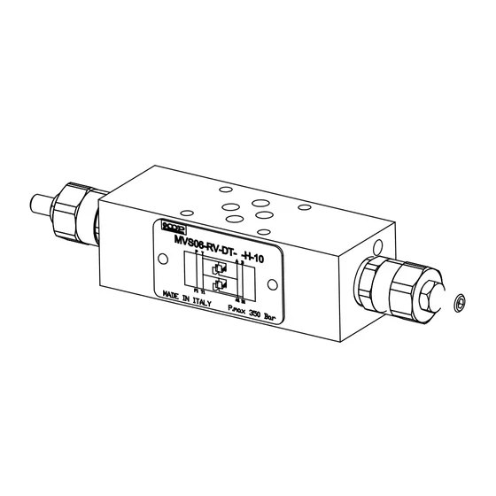 MVS-06-RV-P-2-N-H-10 20-100bar NA06 P-ági Nyomáshatároló közlap - HVNHK06P2M100