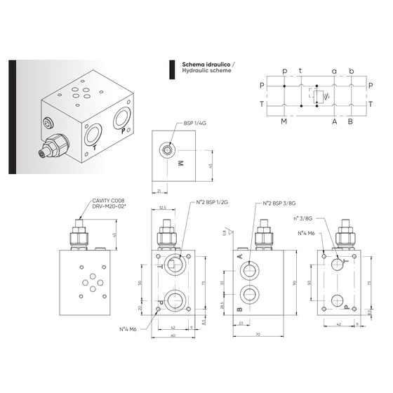 Picture 2/2 -Subplate - NG06 - 100-350bar - ES 610-08-38-1-4-H