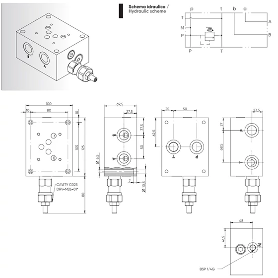 Picture 2/2 -Subplate - NG10 - 75-250bar - ES 10-09-12-1-3-H