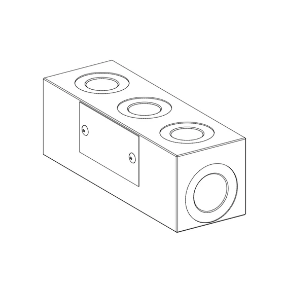 Picture 1/2 -Manifold - G1/2" - G3/8" - 1x3 + inlet