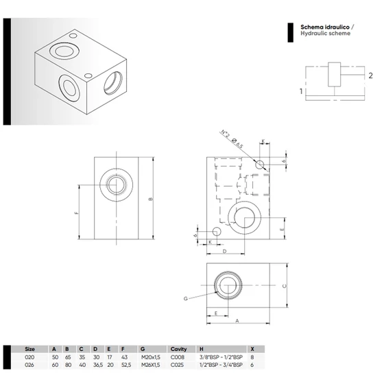 Picture 2/2 -Housing - Inline - HRVS-080-12