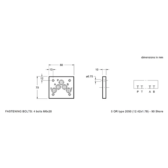 Picture 2/2 -End plate - NG10 - PE/D4-M