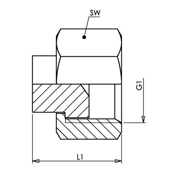 Kép 2/2 - Záródugó - (VKA-UNF) - ORFS 11/16"-16