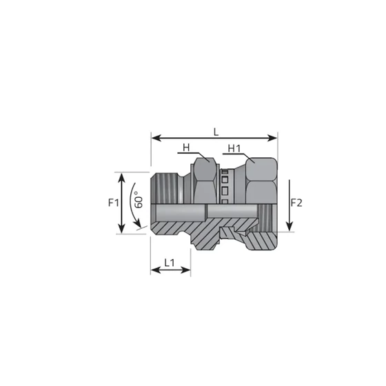 Picture 2/2 -Tube Coupling (EGE-BSP) - G1/4"