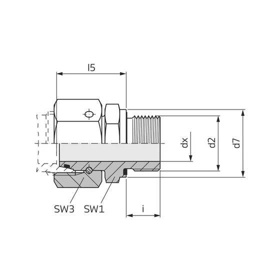 Picture 2/2 -Tube Coupling - EGE 15-LR 3/8"