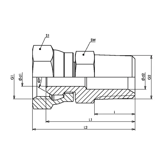 Picture 2/2 -Tube Coupling (EGE-NPT) - 1/8"