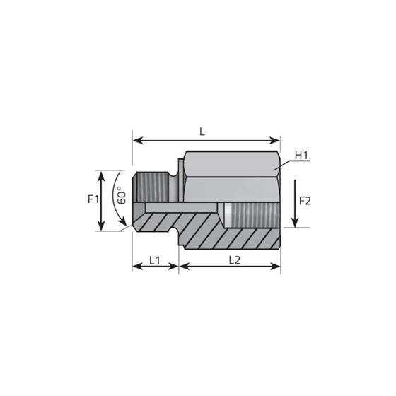 Tube Coupling (AD-BSP) - (K-B) - G3/8"