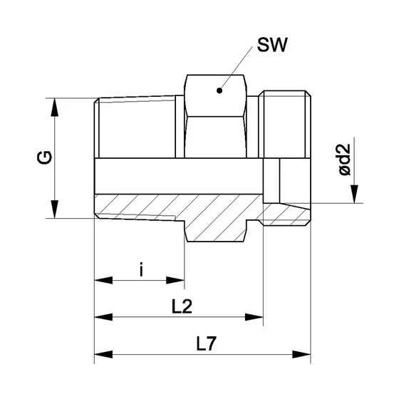 Picture 2/2 -Tube Coupling - GE 06-L - NPT 1/8"