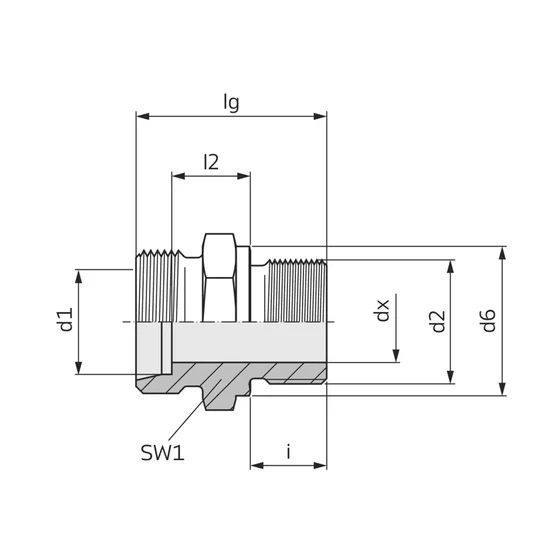 Picture 2/2 -Tube Coupling - GE 08-SR 3/8"