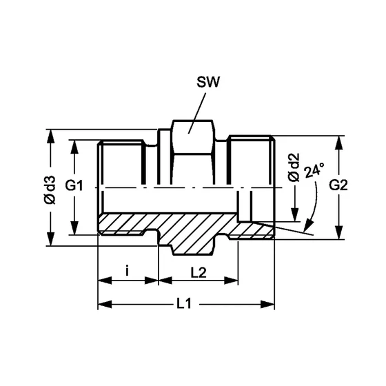 Picture 2/2 -Tube Coupling - GE 06-SR 1/8"