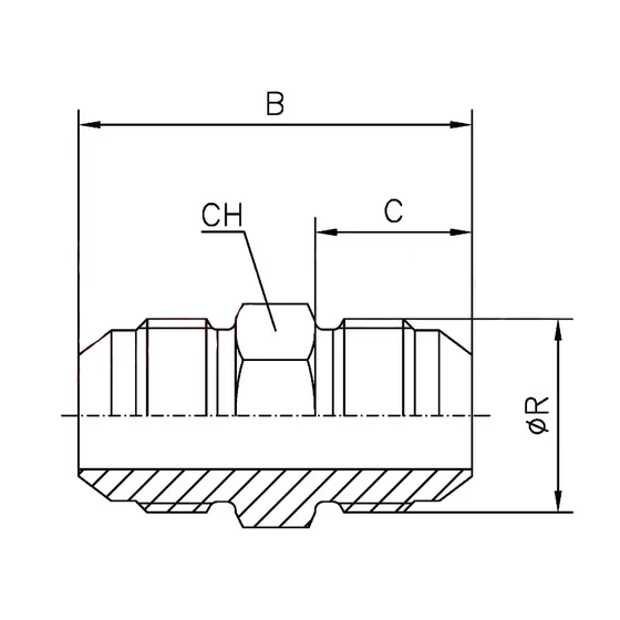 Picture 2/2 -Tube Coupling - (G-UNF) - JIC 7/16"-20