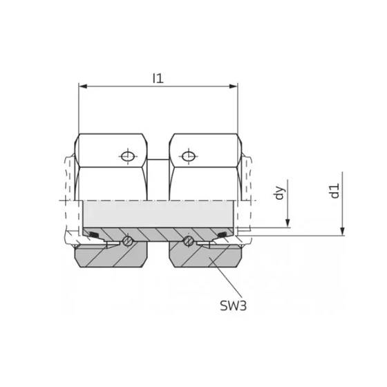 Picture 2/2 -Tube Coupling - GZ 15-L
