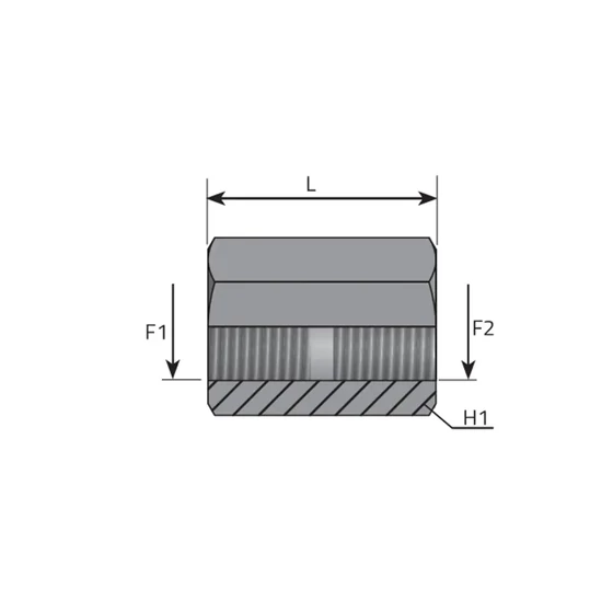 Picture 2/2 -Tube Coupling (BSP) - (B-B) - G2"