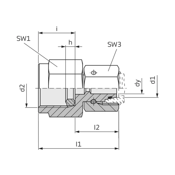 Picture 2/2 -Tube Coupling - MAVE 06-SR 1/4"