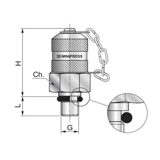 MNMB 7/16"-20 UNF A EMA3 UNF 7/16"-20 Mérőpont becsavarható - HQCPMPU040