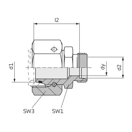 Picture 2/2 -Tube Coupling - RED 25/10-S