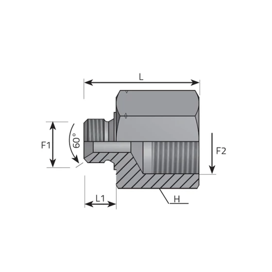Tube Coupling (M-R) - 22×1,5 - G1/2"
