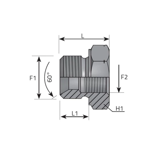 Tube Coupling (R-M) - G3/8" - 14×1,5