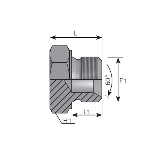 Picture 2/2 -Tube Coupling (ROV-BSP) - ATMG02 - G1/8"