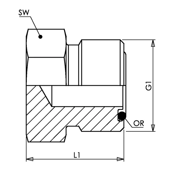 Picture 2/2 -Blanking Plug - (ROV-UNF) - ORFS 13/16"