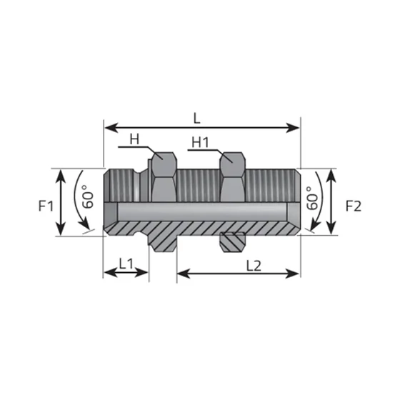 Picture 2/2 -Tube Coupling - (SV-BSP) - 3/8"