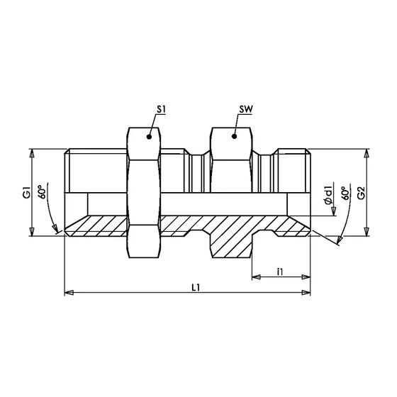 Picture 2/2 -Tube Coupling - (SV-BSP) - 1/8"