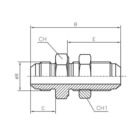 Picture 2/2 -Tube Coupling - (SV-UNF) - JIC 1/2"-20