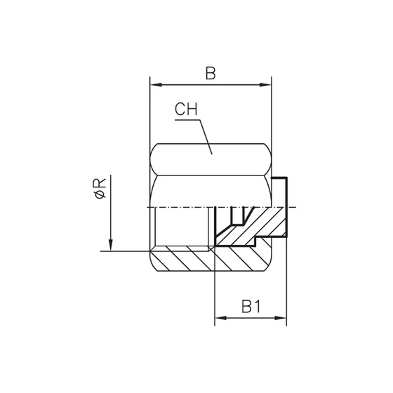 Picture 2/2 -Tube Coupling - (VKAM-UNF) - JIC 1.1/16"-12