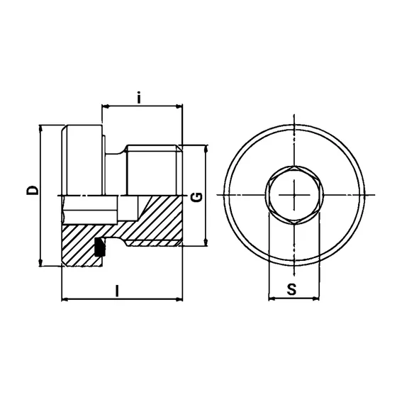 Kép 2/2 - Zárócsavar tömbbe (VSTI-Metr.) - M10×1