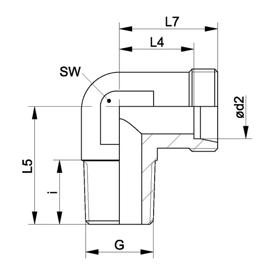 Picture 2/2 -Tube Coupling - WE 06-LR 1/4"