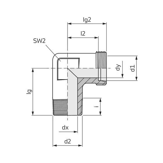 Picture 2/2 -Tube Coupling - WE 12-S - 1/4" NPT