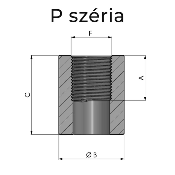 Kép 2/3 - Csonk belsőmenetes hosszú - P G1/4