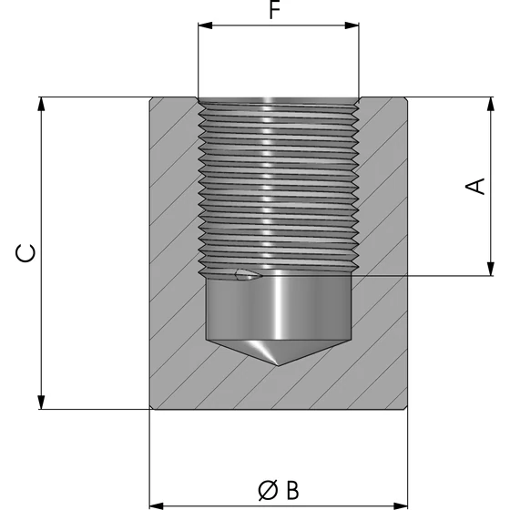 Kép 2/2 - Csonk belsőmentes vak - CL M22
