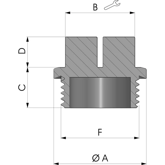 Kép 2/2 - Műanyag dugó - TF PL G3/8