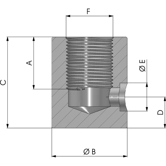 Picture 2/2 -Blind port for small tube - NBBORSCTM16