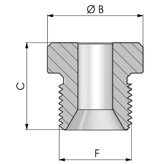 Picture 2/2 -Short half nipple - NBMNTCG3/8