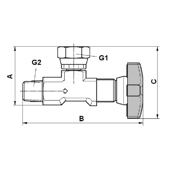 Picture 2/2 -Gauge isolator needle valve 90° angle - FT 291-14