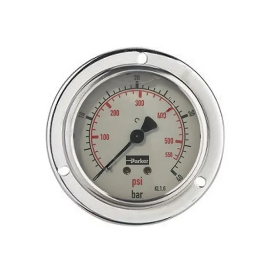 Ø63 hátsó 1/4" 0-100 bar PGF0631100 peremes glyc. Manométer - DM06HP100PH