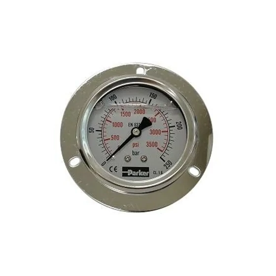 Ø100 hátsó 1/2" 0-100 bar PGF1001100 peremes glyc. Manométer - DM10HP100PH