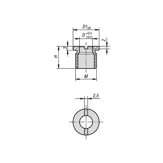 Picture 3/3 -Locating bushes for ball lock pin - K1065.101