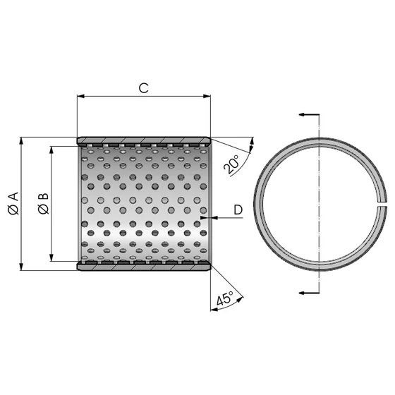 Picture 2/2 -Self lubricating bush - NBBAURK252820