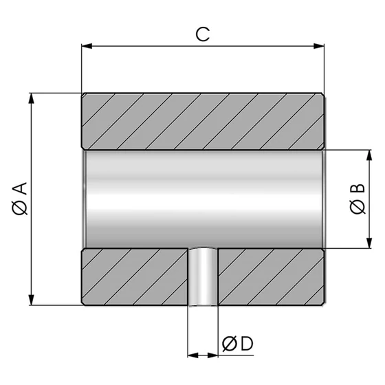 Kép 2/2 - Gyűrű furatos + 0.25 rögzíthető - BSF 35 065 060 C=60